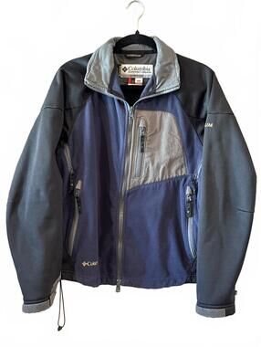 Columbia Titanium Men's Outdoor Jacket Blue Gray Size Large